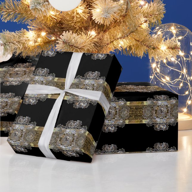 Cognac Monogram Glossy Beauty Presentpapper (Helgdagar)