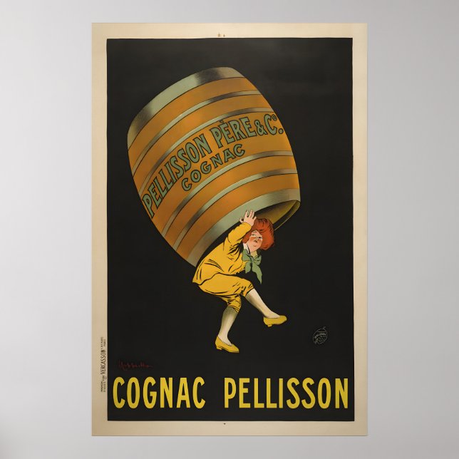 Cognac Pellisson Vintage Poster - Cappiello Poster (Framsidan)