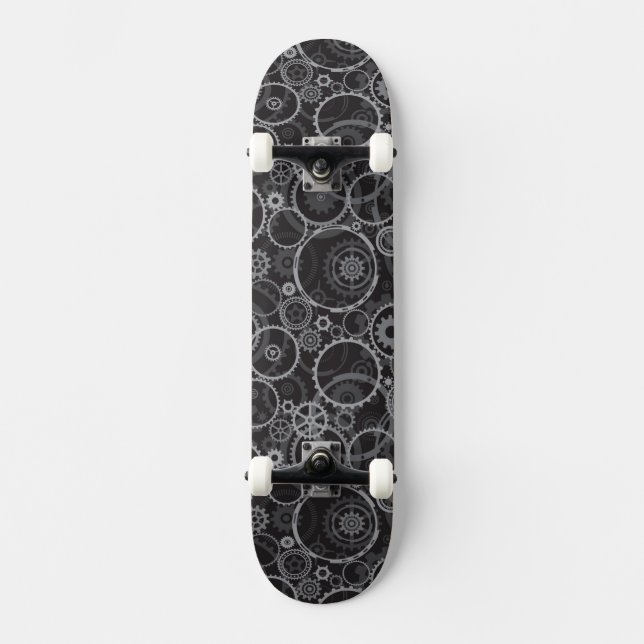 Cogwheelsmönster Mini Skateboard Bräda 18,7 Cm (Framsida)