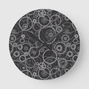 Cogwheelsmönster Rund Klocka