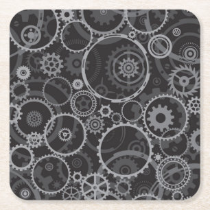 Cogwheelsmönster Underlägg Papper Kvadrat