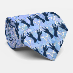 Cohanim händer - Magen David - blåttsten Slips