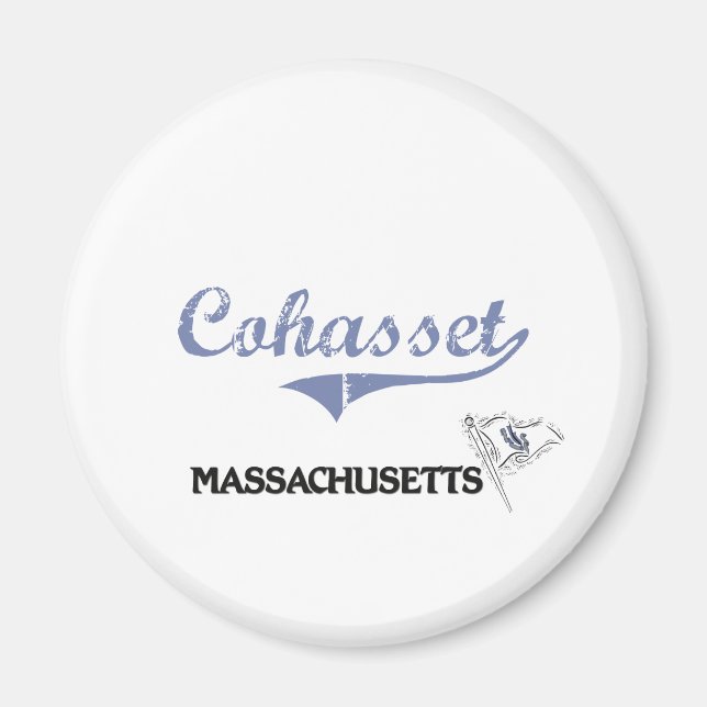 Cohasset Massachusetts City Classic Magnet (Framsidan)