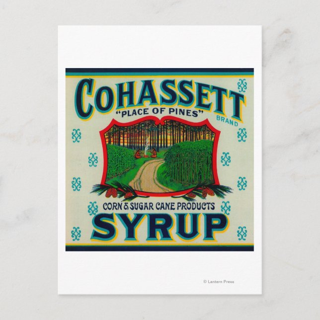 Cohassett Syrup LabelCairo, GA Vykort (Framsida)