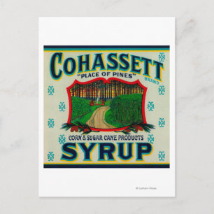 Cohassett Syrup LabelCairo, GA Vykort