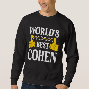 Cohen Surname Funny Team Family Efternamn World's Lång Ärmad Tröja
