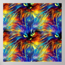 Cohesive Abstrakt Exquisite Cat Stänk Sömlös