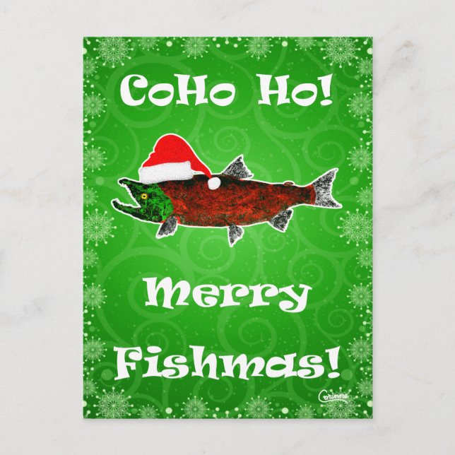 CoHo Ho!  Fishmas på Grön - vykort (Framsida)