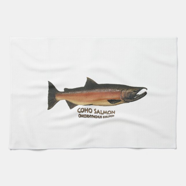 Coho - silverlax (leken arrangerar gradvis), kökshandduk (Horisontell)