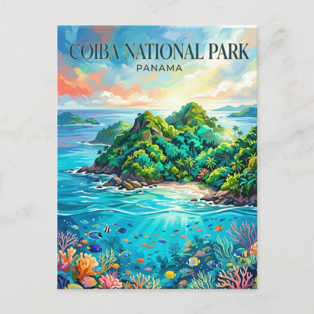Coiba nationalpark Panama Vykort (Framsida)