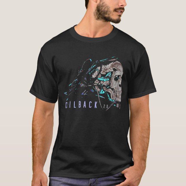 Coilback 2,0 Cyberskull skjorta T-shirt (Framsida)