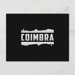 Coimbra Portugal City Skyline Cityscape Funny Gift Vykort