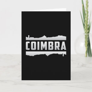 Coimbra Portugal Stadssiluett Rolig Present Kort