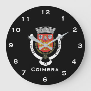 Coimbra Portugal Wall Clock Stor Klocka