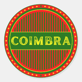Coimbras Pride-symbol – Portugisisk identitet Runt Klistermärke
