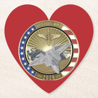 Coin 1 Heart Shaped Coasters Underlägg Papper