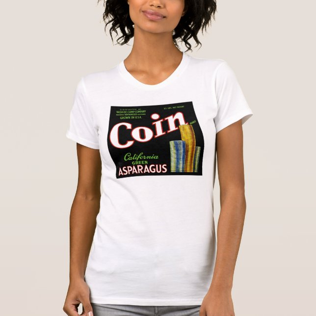 Coin California Asparagus Label T Shirt (Framsida)