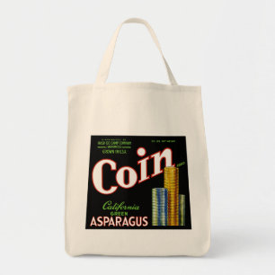 Coin California Asparagus Label Tygkasse