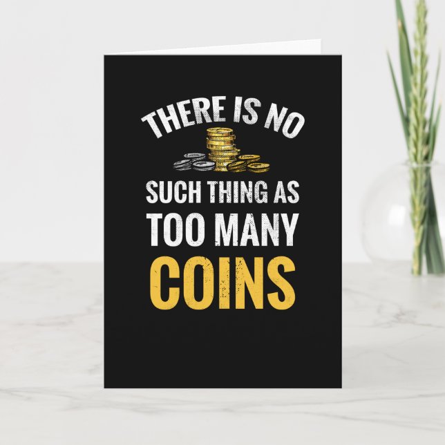 Coin Collector Gift | Numismatistmyntsamling Kort (Framsida)