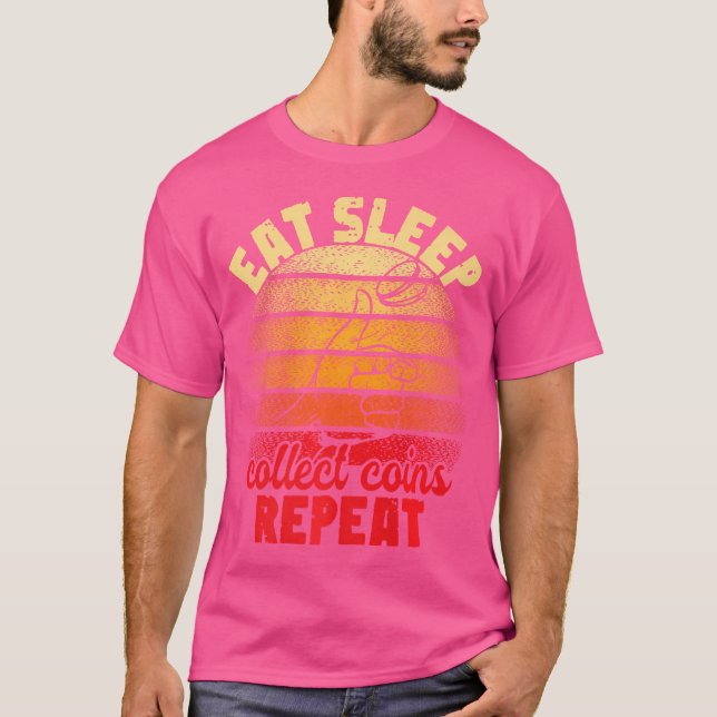 Coin Collector Hobby Pennis Coins Lover Coin Colle T Shirt (Framsida)