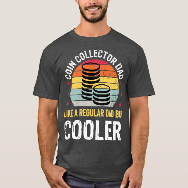 Coin Collector Pappa - nuny Numismatics Coin Gift T Shirt (Framsida)