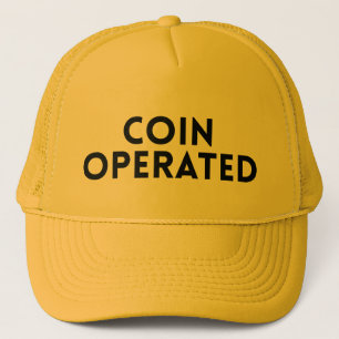 COIN OPERATIVT roligt: ironisk slogan Keps