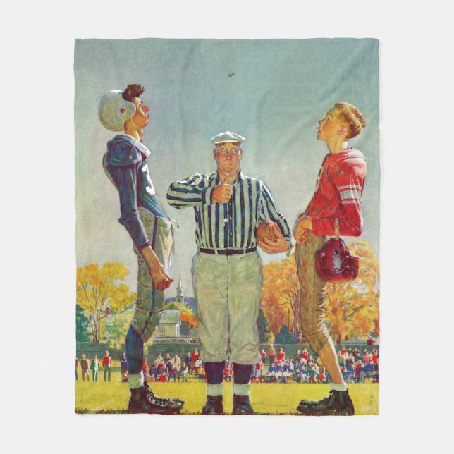 Coin Toss av Norman Rockwell Fleecefilt (Framsidan)