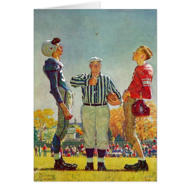 Coin Toss av Norman Rockwell OBS Kort (Framsidan)