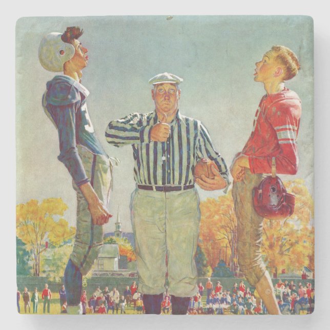 Coin Toss av Norman Rockwell Stenunderlägg (Framsidan)