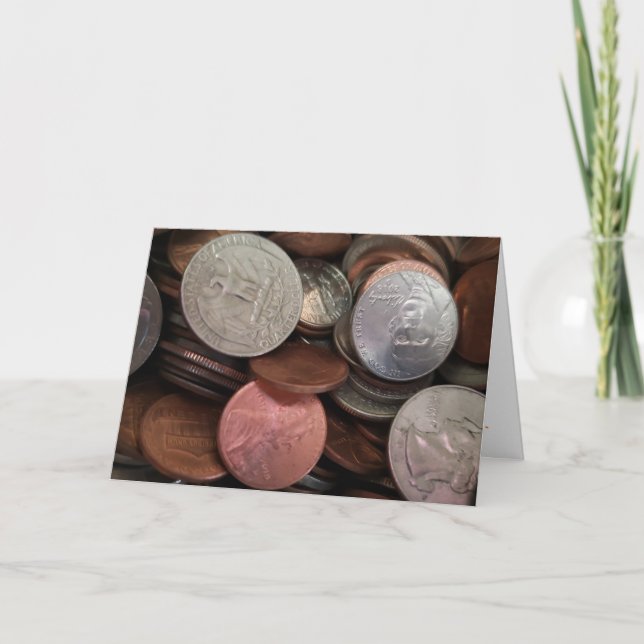 "Coinage" gratulationskort Kort (Framsida)