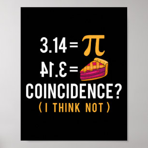 Coincio Pi Paj - Math Älskare Pi Day Science Poster