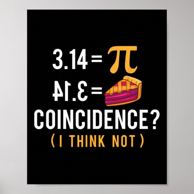 Coincio Pi Paj - Math Älskare Pi Day Science Poster (Framsidan)