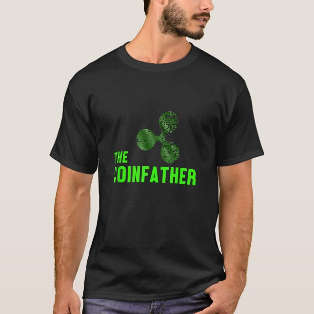 Coinfather Rippe Xrp Cryptocurrency Blockchain T Shirt (Framsida)