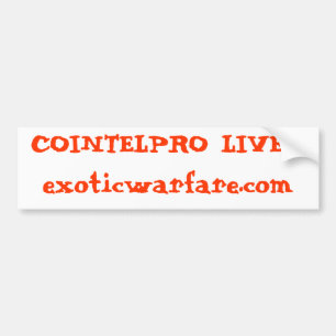 COINTELPRO-LIV! exoticwarfare.com Bildekal
