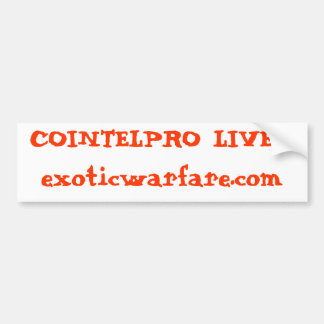 COINTELPRO-LIV! exoticwarfare.com Bildekal
