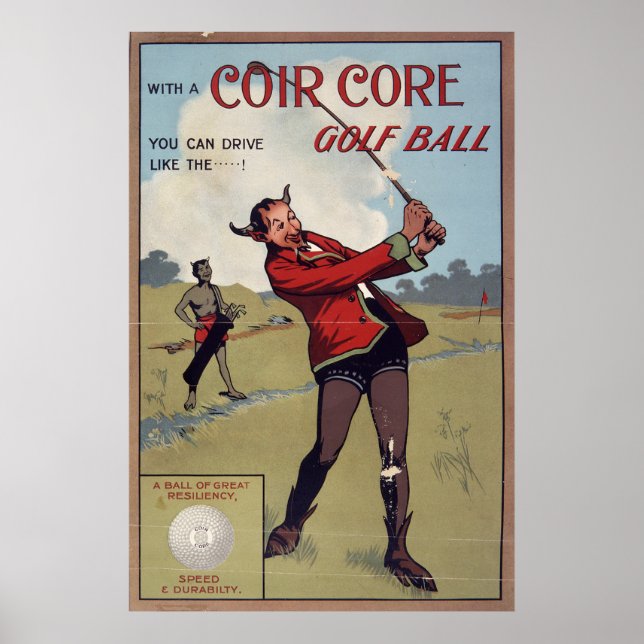 Coir core golf boll, 1907 poster (Framsidan)