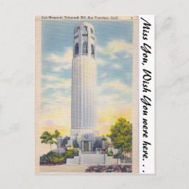 Coit Memorial, San Francisco, Kalifornien Vykort