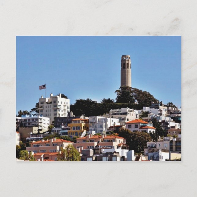 Coit Torn på Telegraph Backe i San Francisco Take Vykort (Framsida)