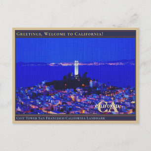 Coit Torn San Francisco California Landmark Vykort