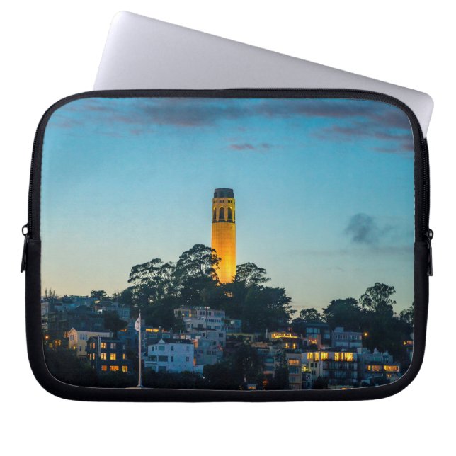 Coit Tower San Francisco – Panorama Fotografi Kons Laptop Fodral (Framsidan)