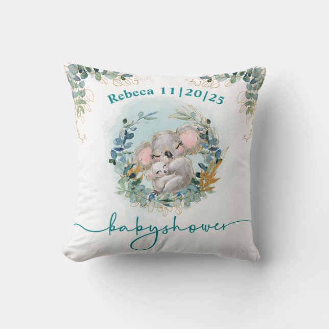 Cojín Baby Shower Koala Kudde (Framsida)