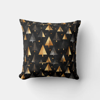 Cojín Black and Gold Trees Decorative Modern Kudde