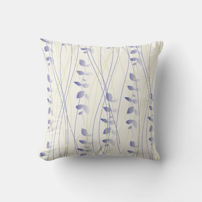 Cojín con diseño de hojas difuminadas. kudde (Framsida)