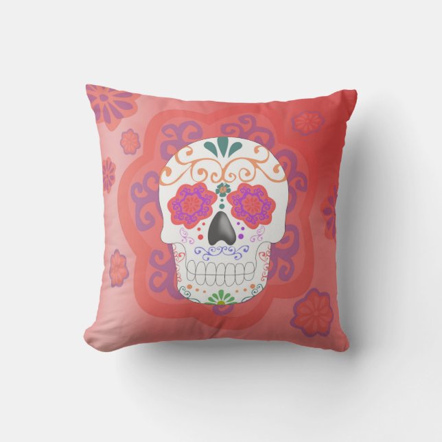 Cojín de Calavera mexicana Kudde (Framsida)