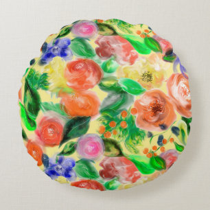 Cojin de flores  rund kudde