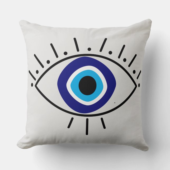 Cojín de ojo turco azul kudde (Framsida)