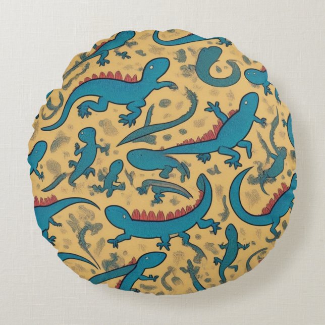 Cojín Decorativo con Diseño de Lagartijas Rund Kudde (Framsidan)