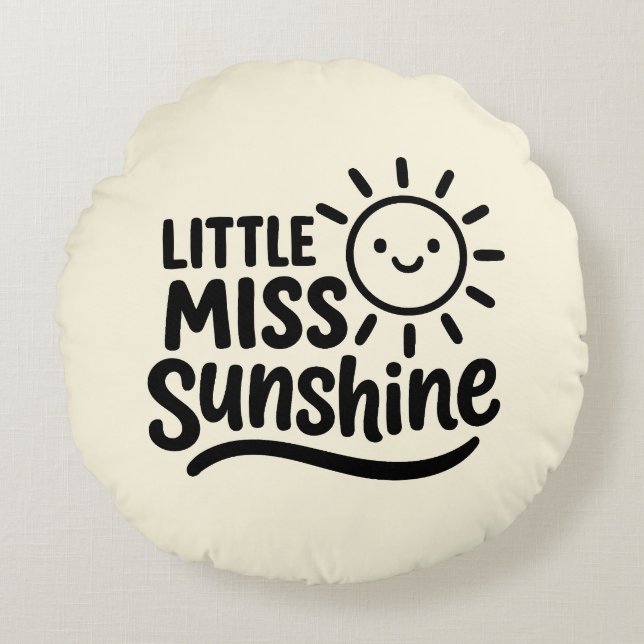 Cojín decorativo – Little Miss Sunshine Rund Kudde (Framsidan)