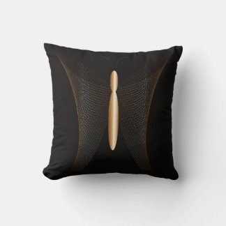 Cojín decorativo minimalista con mariposa dorada kudde