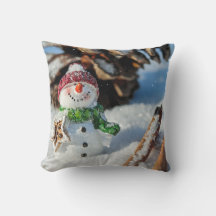 Cojín decorativo muñeco de nieve